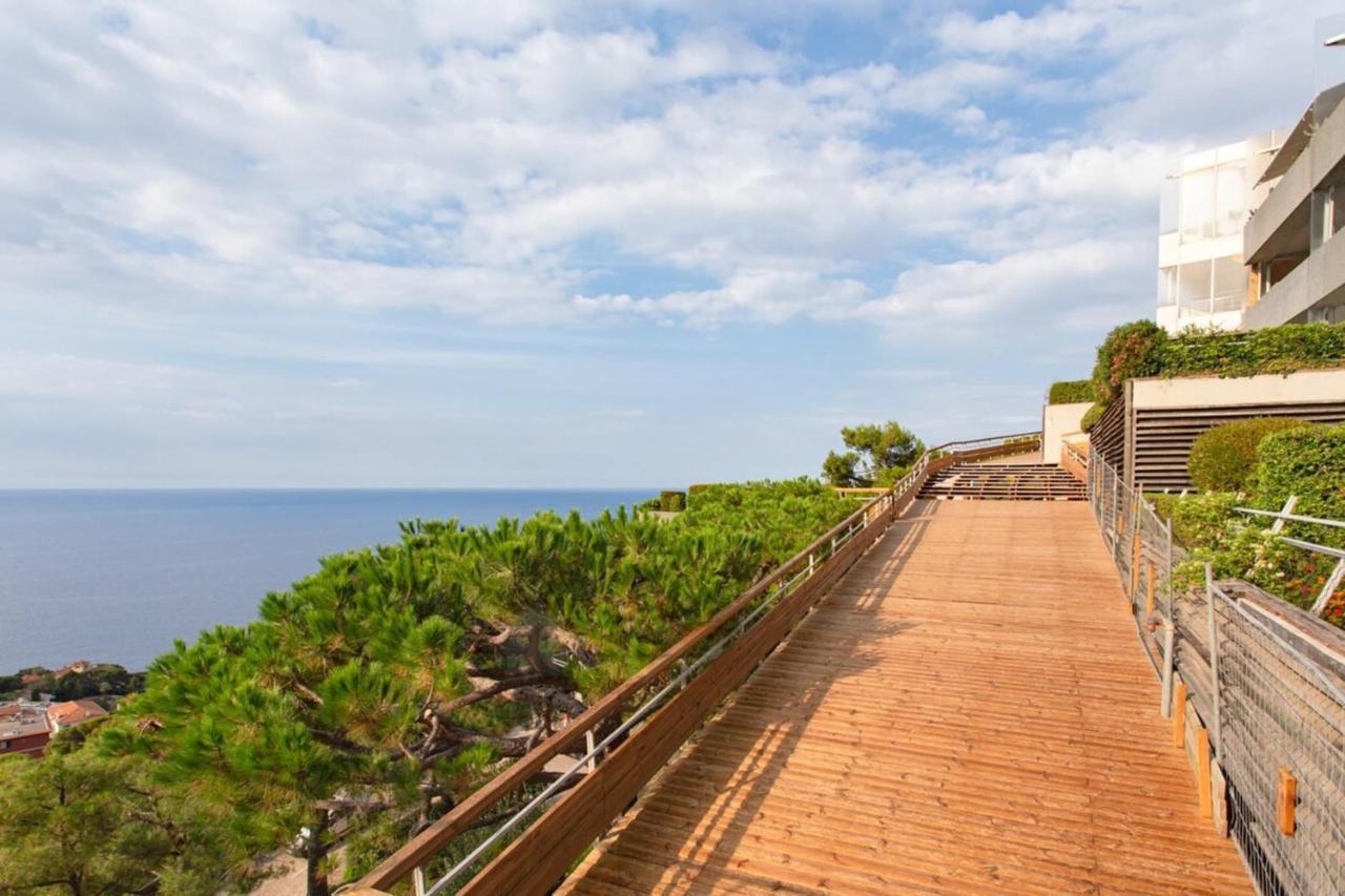 Air-Conditioned Apartment With Sea View Furnished Terrace & Parking Cap-d'Ail Exteriör bild